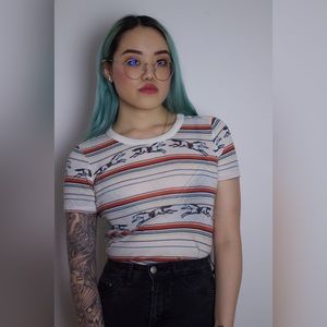 Striped Equestrian Tee